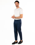 Pantalone Bilbao Tela Blu Navy